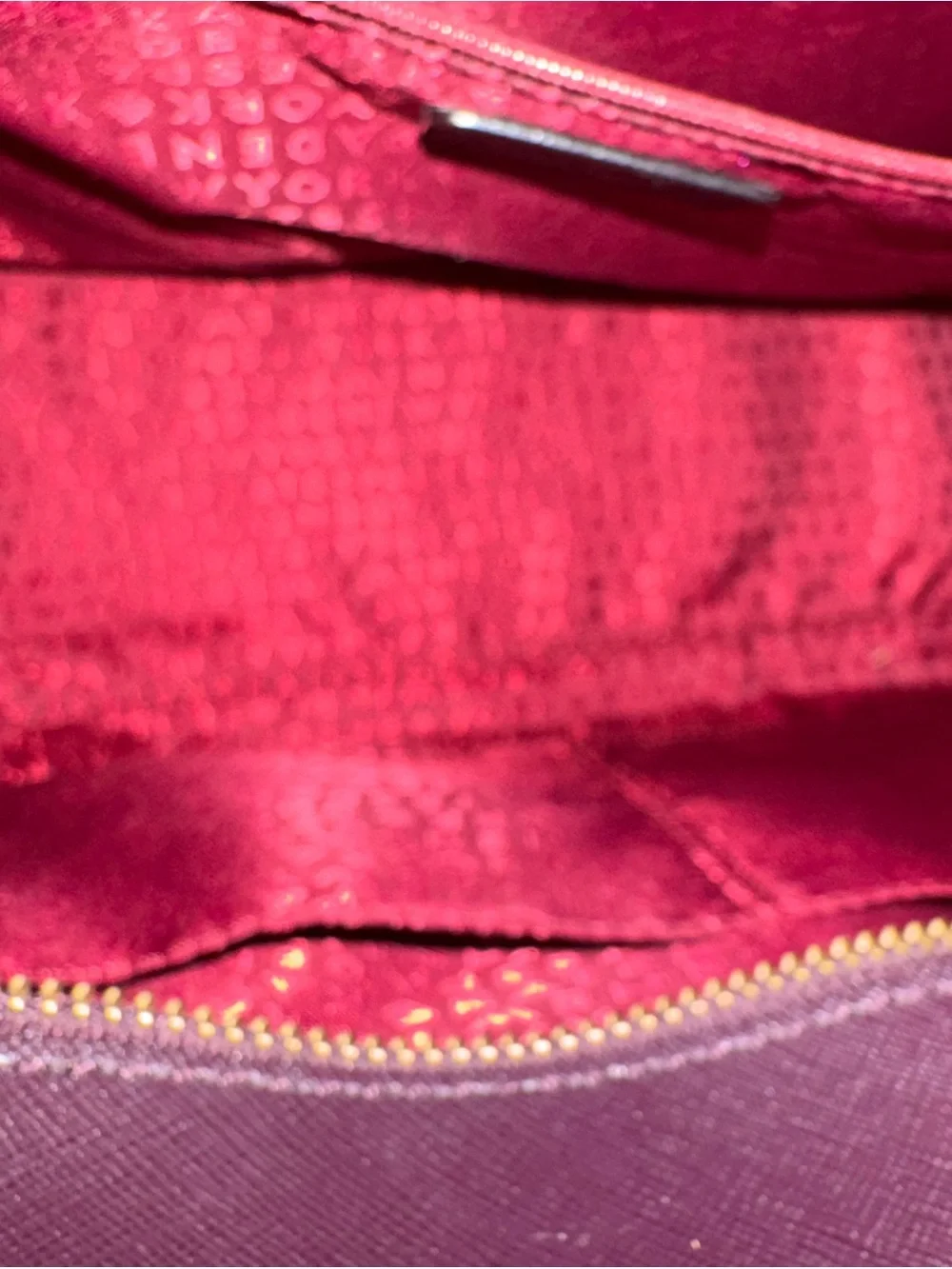 Kate Spade New York Plum/Burgundy Saffiano Leather Tote Bag